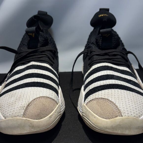 adidas Black and White Knit Sneakers - Picture 2 of 8
